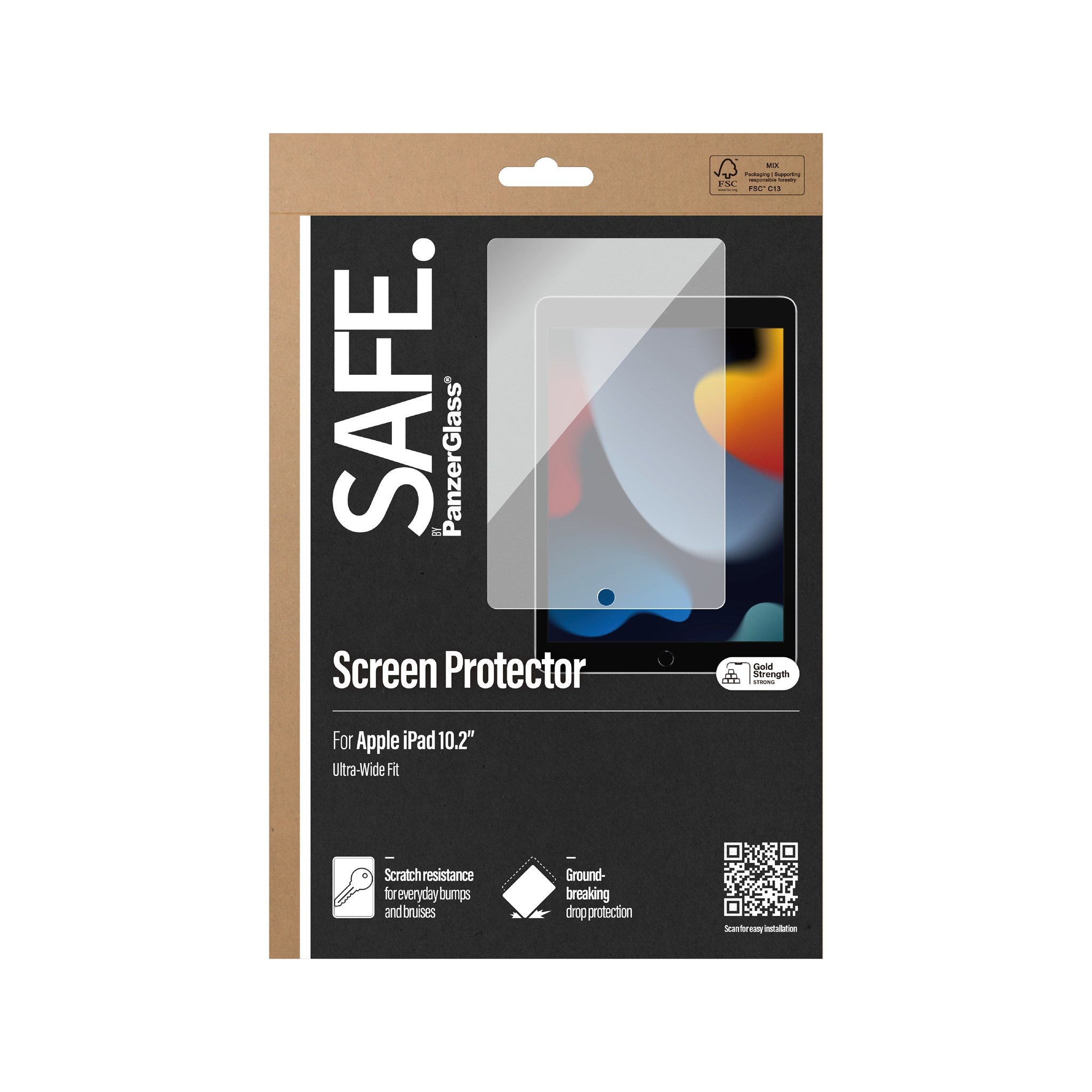 SAFE. by PanzerGlass® Displayschutz iPad 10.2'' (2019-2021) | Ultra-Wide Fit
